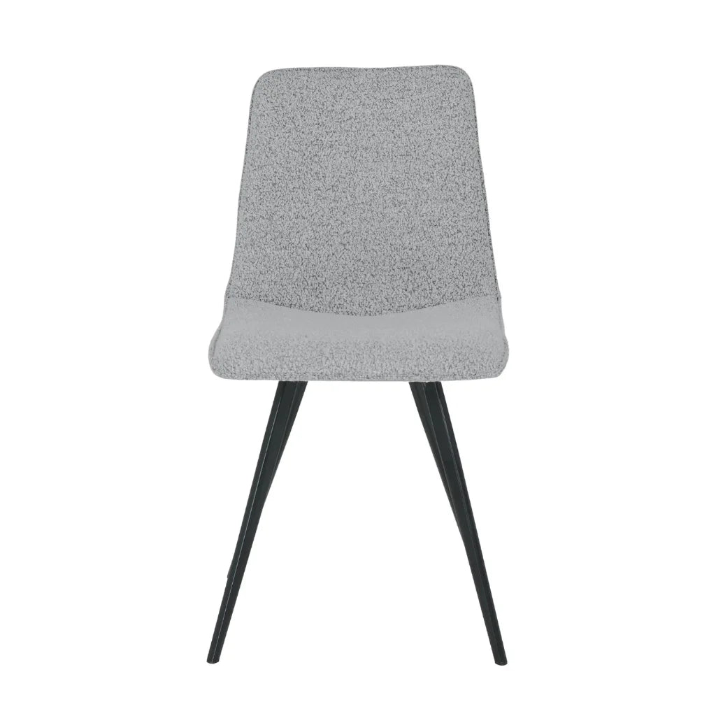 Style Minimaliste : Duo de Chaises 1005 en Tissu Gris
