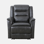 Primo Carter Fauteuil Inclinable Électrique Cuir et Similicuir Gris Foncé