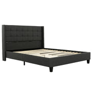 Ora : Le Lit Plateforme au Design Carré Capitonné