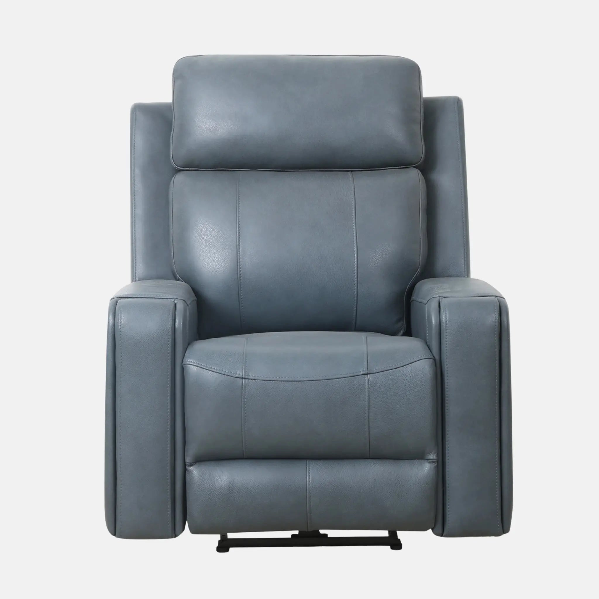 Primo Cavron Fauteuil Berçant et Inclinable Électrique Cuir Bleu