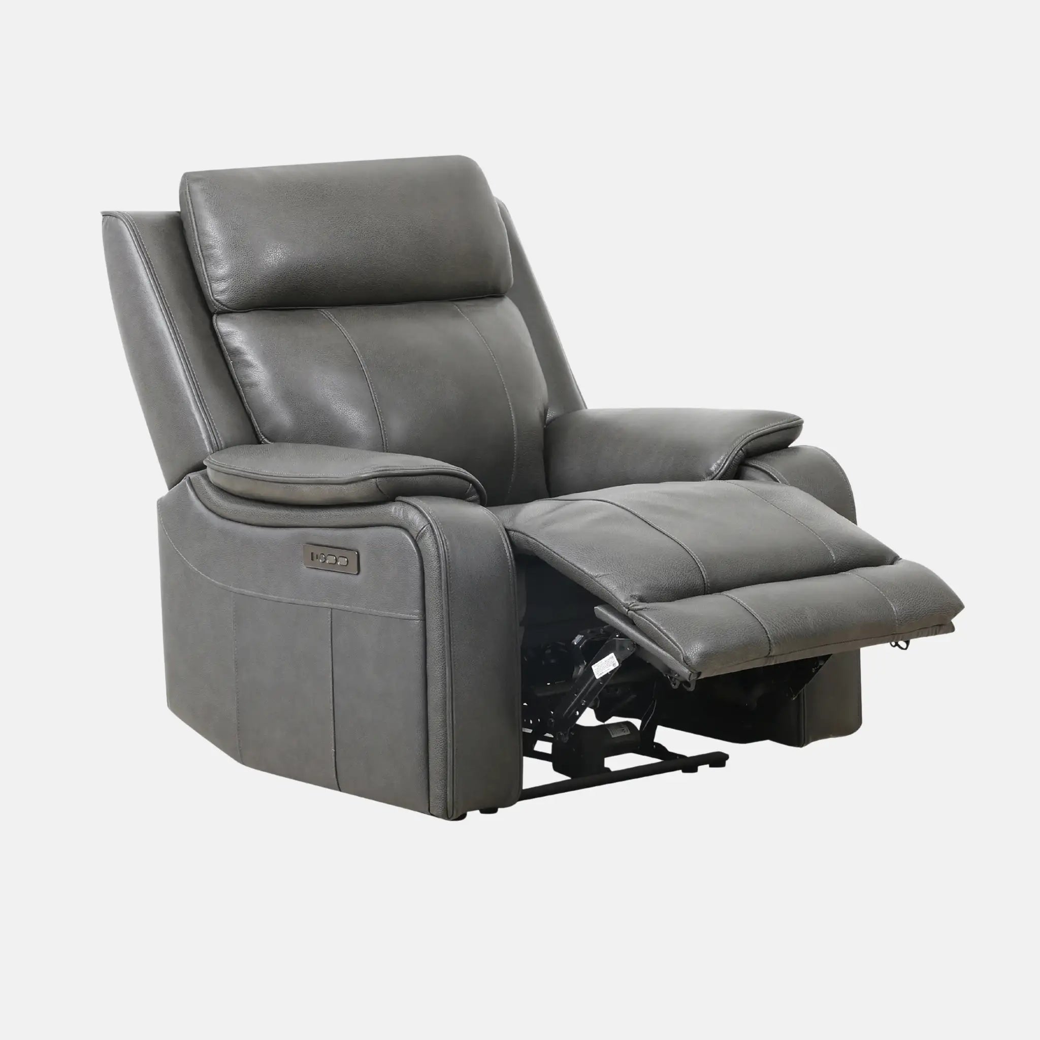 Primo Brindle Fauteuil Berçant Inclinable Électrique Cuir Anthracite