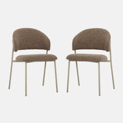 Primo Ensemble de 2 Chaises de Salle à Manger Confortables - Tissu Gris