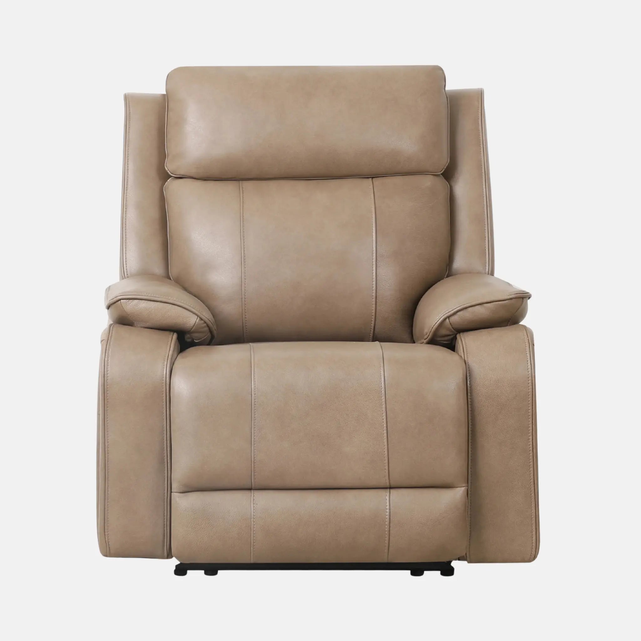 Brindle Fauteuil Berçant Inclinable Électrique Cuir Taupe - Primo