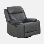 Primo Brindle Fauteuil Pivotant Berçant Inclinable Cuir Anthracite