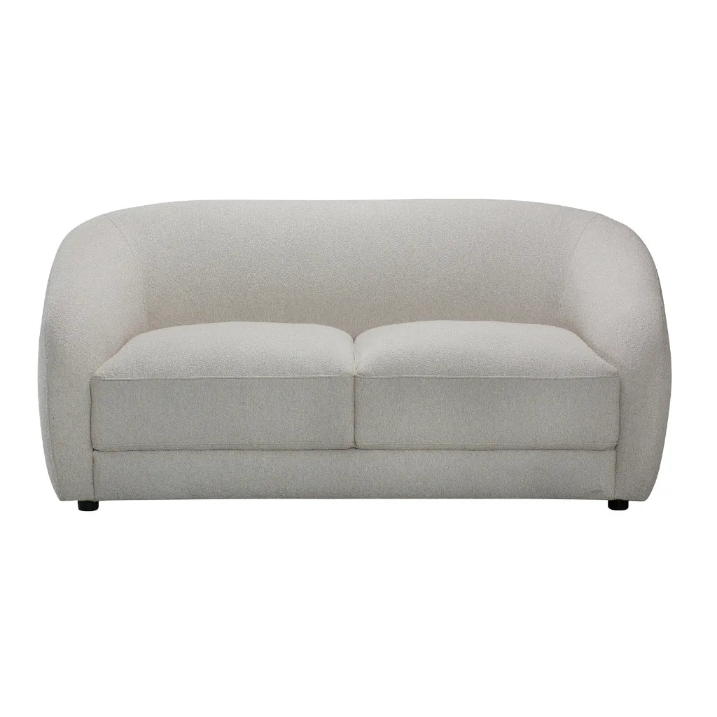 Causeuse Sophy crème au design courbé