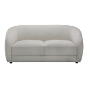 Causeuse Sophy crème au design courbé