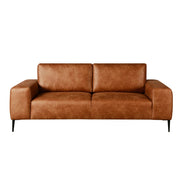 Canapé Shonda tan – Style moderne en cuir synthétique