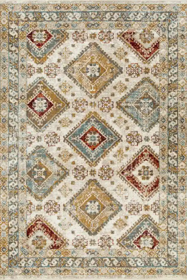 Maisha 8x11 : grand tapis de salon gris et taupe