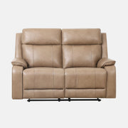 Primo Brindle Causeuse Inclinable en Cuir Taupe Électrique