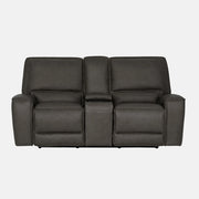 Primo Odessa Causeuse 2 Places en Cuir Inclinable Gris Tex