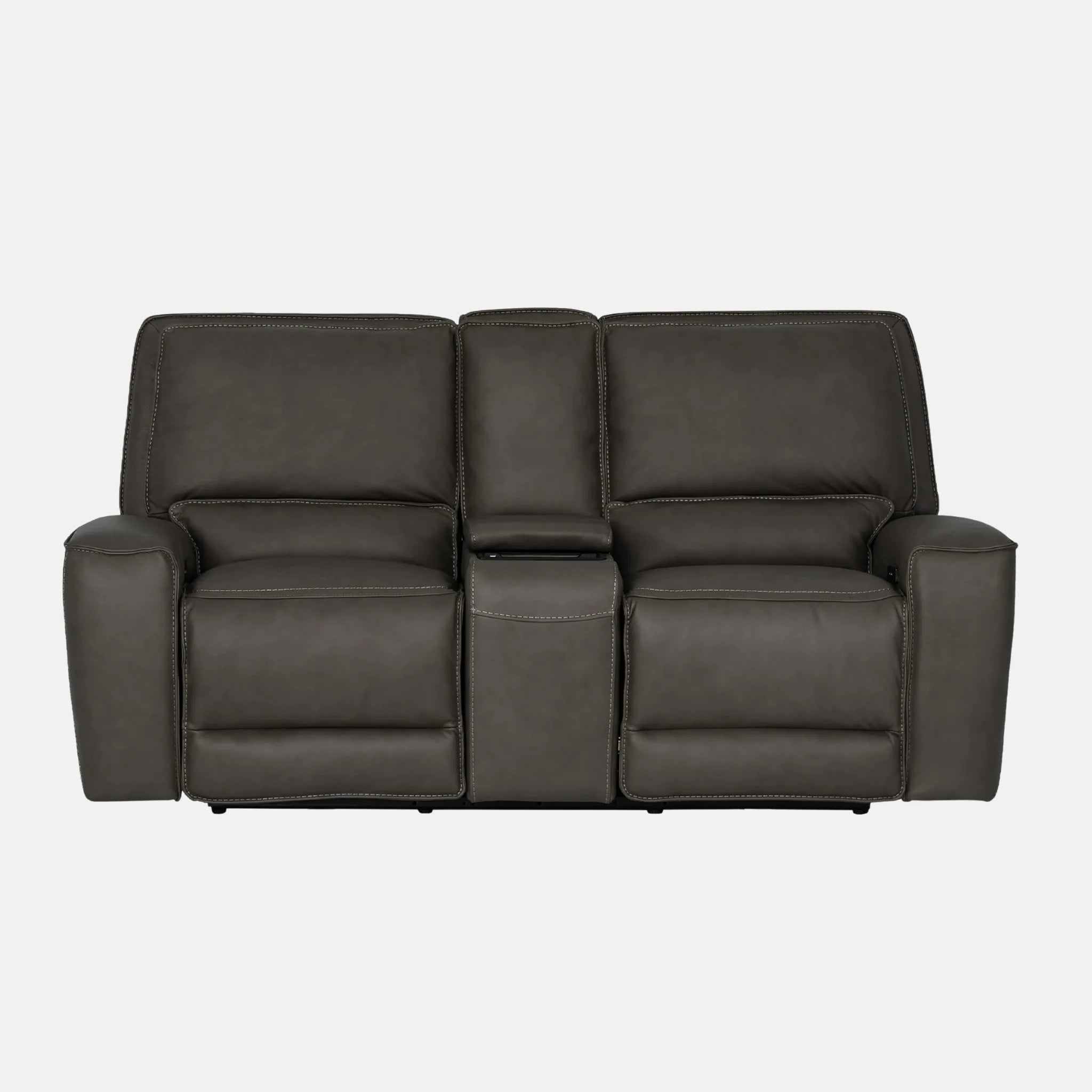 Primo Odessa Causeuse 2 Places en Cuir Inclinable Gris Tex