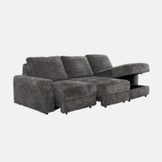 Infinity Sofa avec Rangement et Assises Coulissantes Électriques Gris