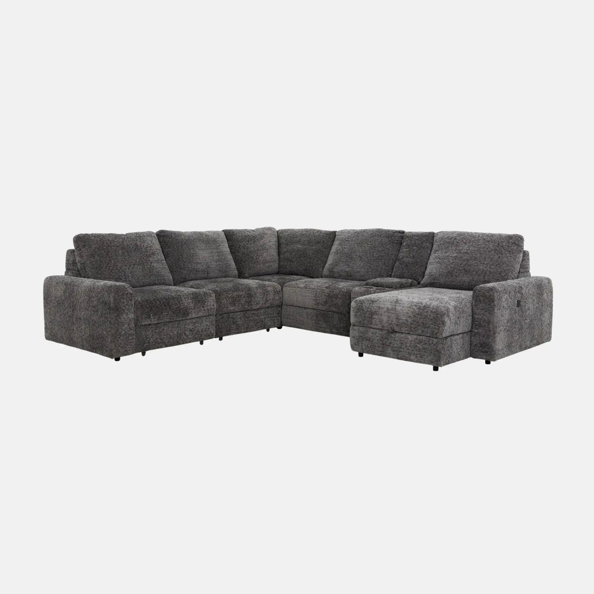 Primo Infinity Sofa Modulaire 6 Pièces Assises Coulissantes Électriques Gris