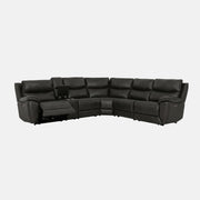 Primo Knox Sofa avec Assises Inclinables Électriques 6 Pièces Cuir Espresso