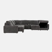 Primo Infinity Sofa Modulaire 7 Pièces Assises Coulissantes Électriques Gris