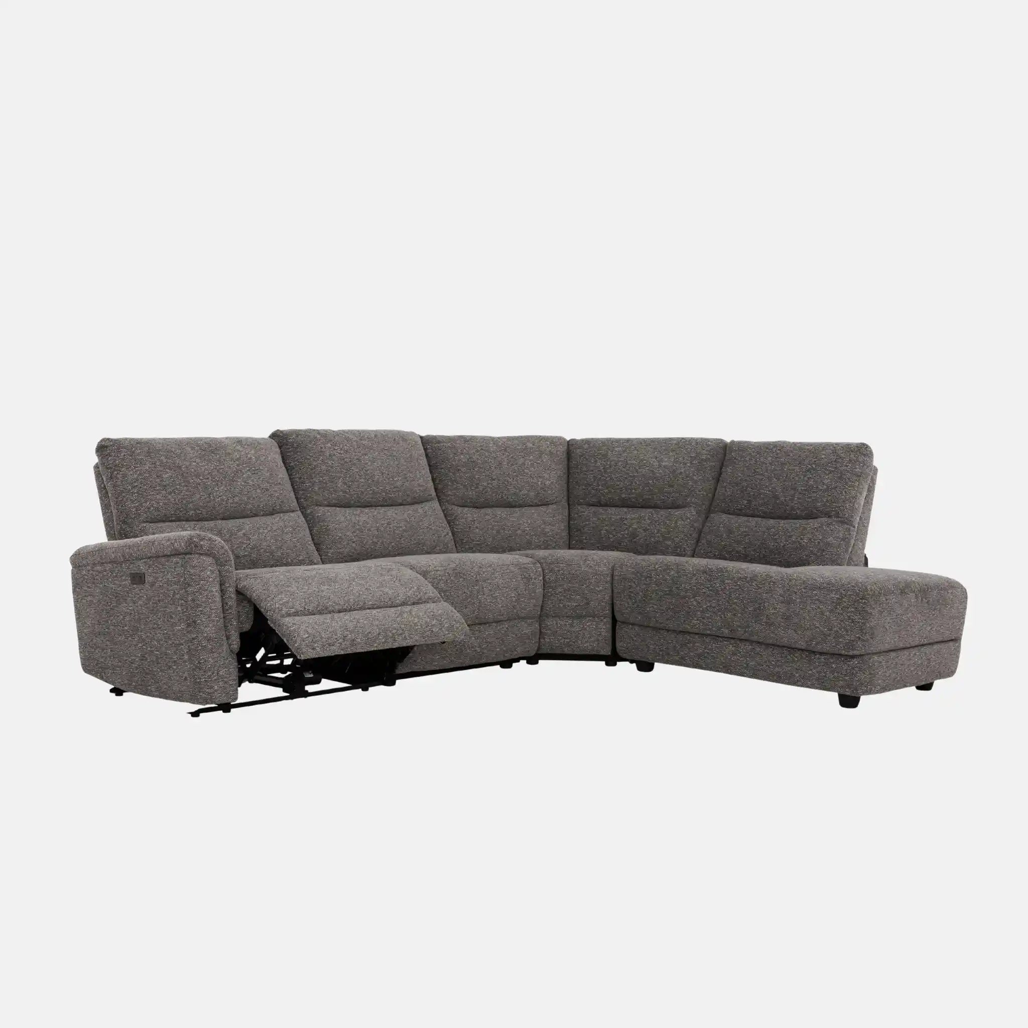 Primo Dalton Sofa Sectionnel Inclinable Électrique Droit Gris Foncée