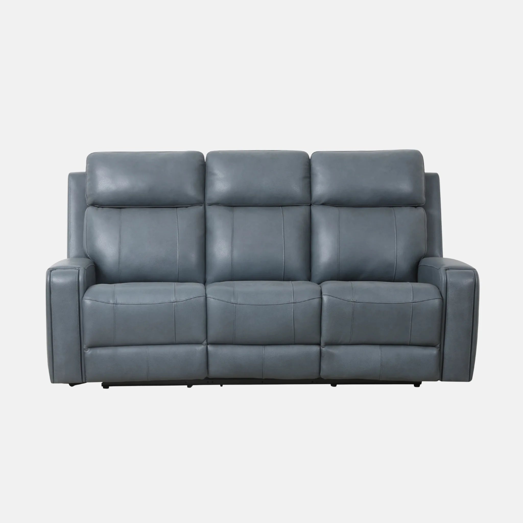 Primo Cavron Sofa avec Appuis-Tête Électriques en Cuir Bleu