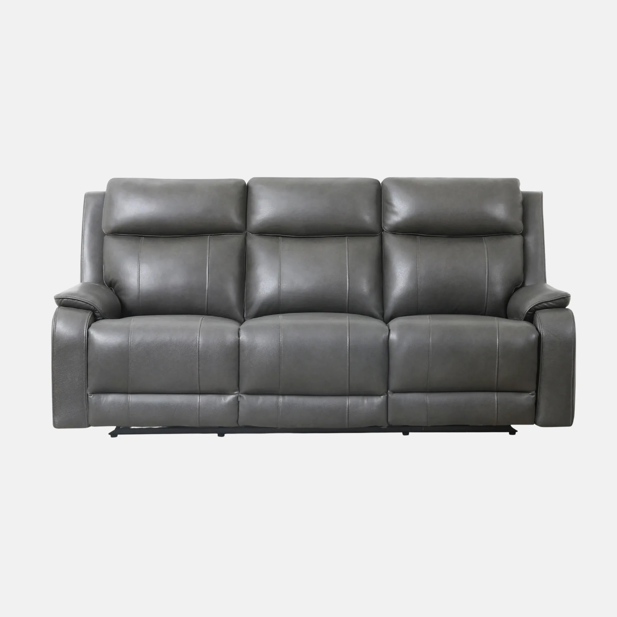 Primo Brindle Sofa Inclinable Électrique 3 Places en Cuir Anthracite