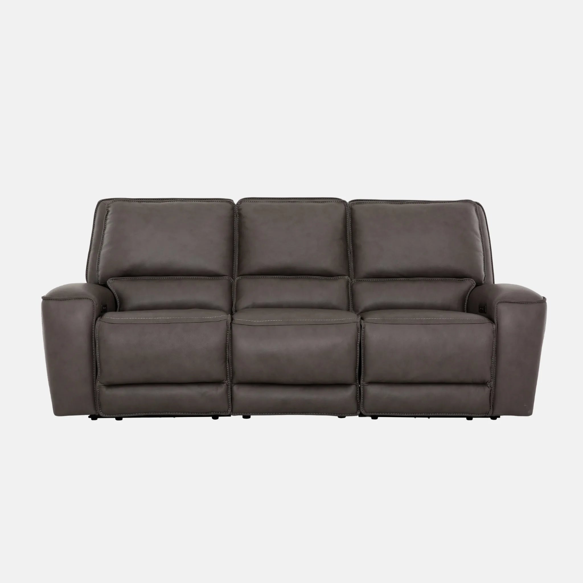 Primo Odessa Sofa Inclinable Électrique en Cuir Véritable Gris