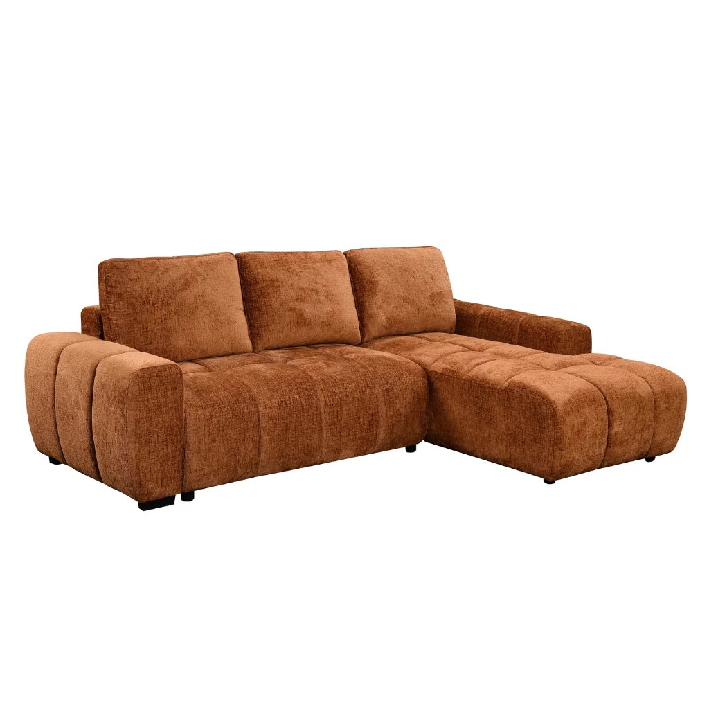 Canapé-lit Mia droit orange