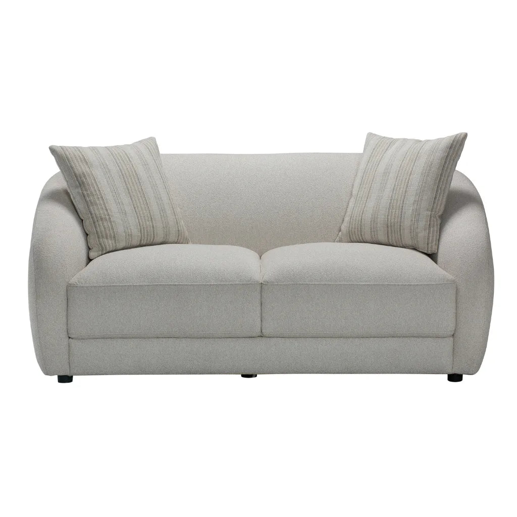 Causeuse Sophy avec coussins – Style arrondi crème