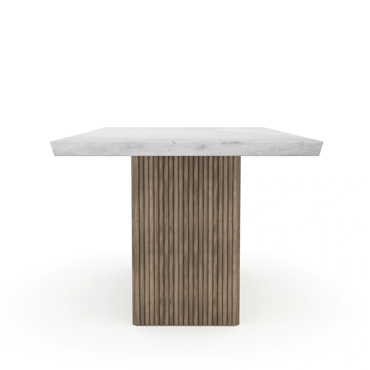 Table à manger en marbre Messa - Bois de Manguier Gris