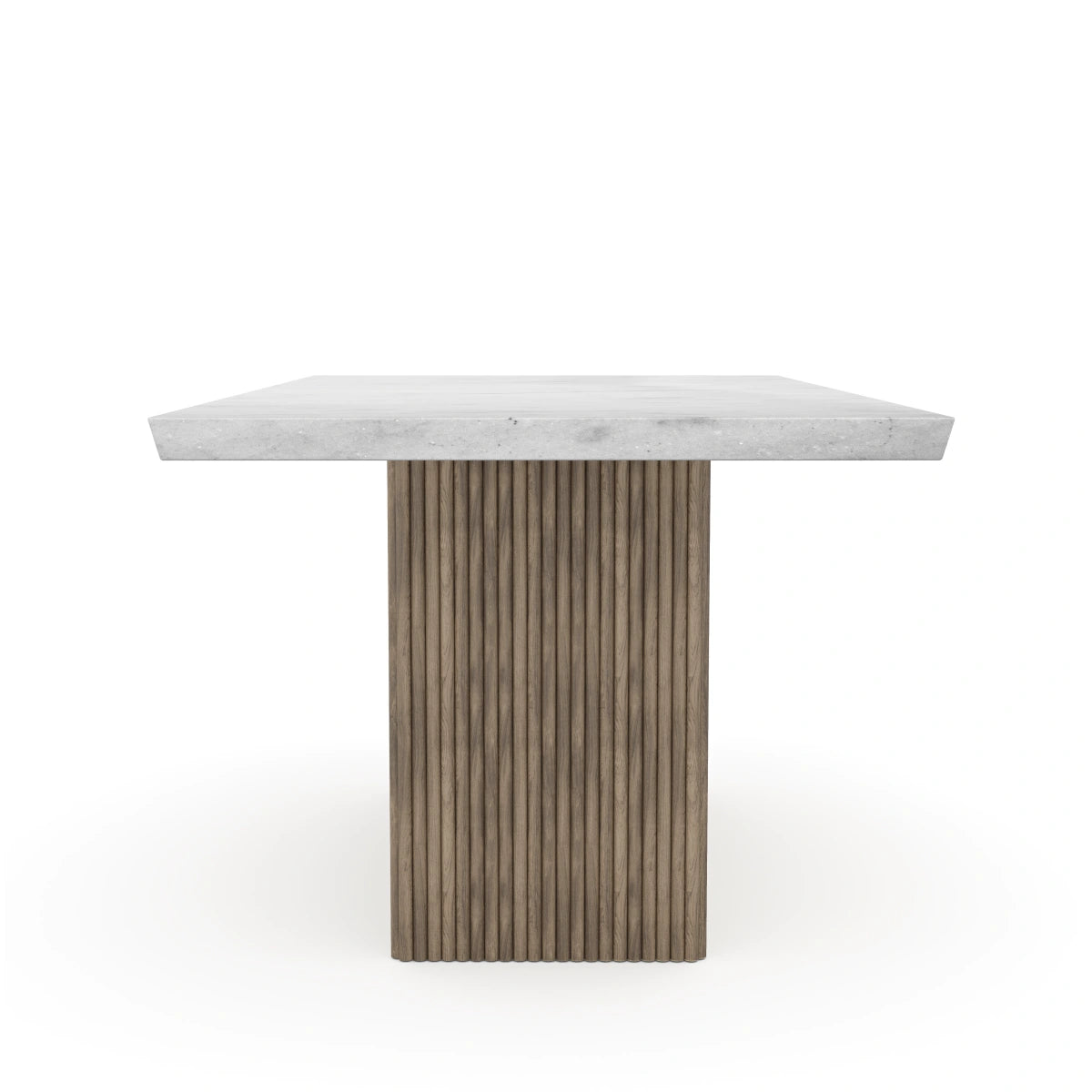 Table à manger en marbre Messa - Bois de Manguier Gris