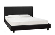 Combo Lit Queen en Similicuir Noir + Matelas à ressorts Bonnell