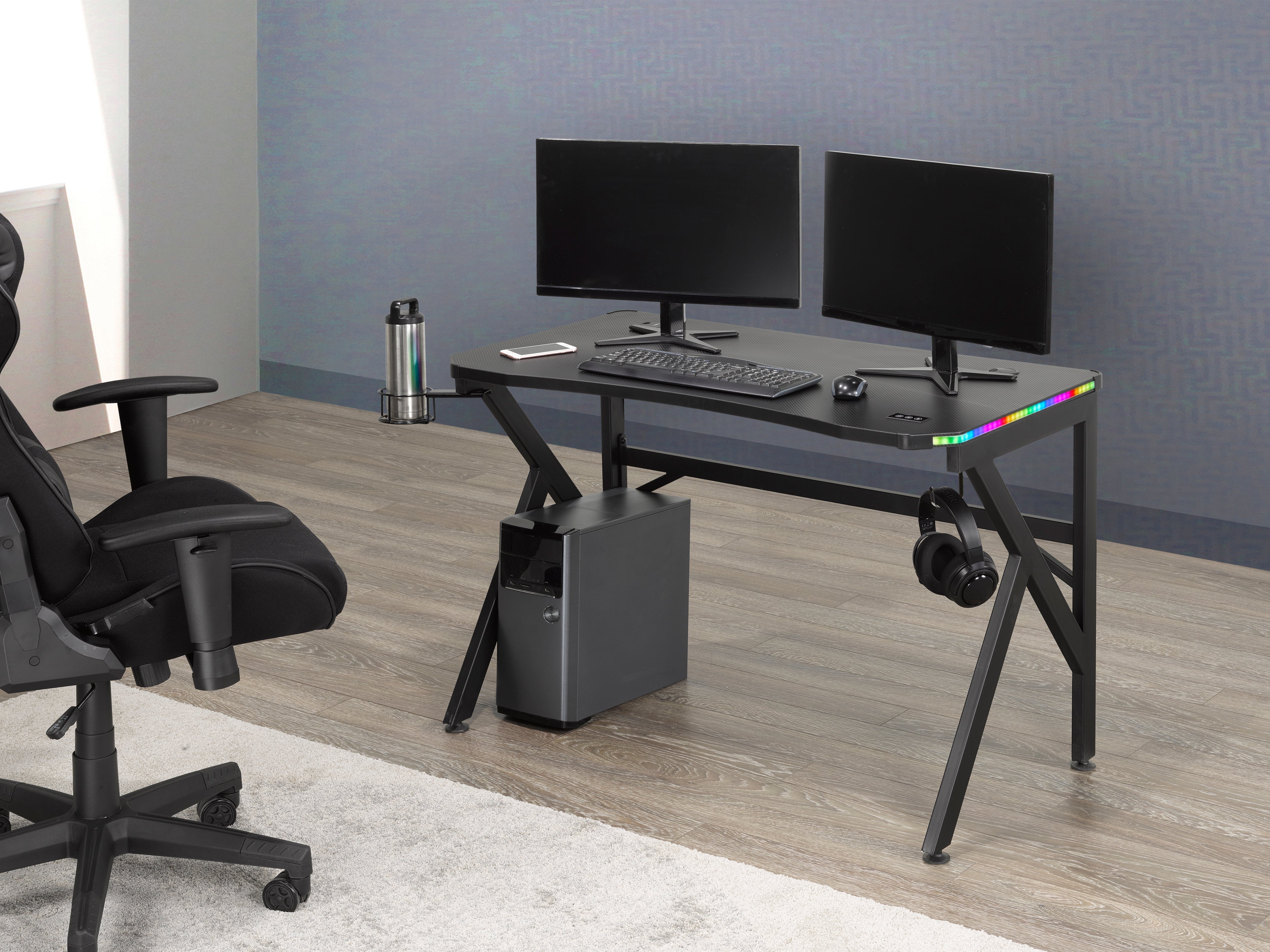 BUREAU GAMING - NOIR ( Meuble Mtl )