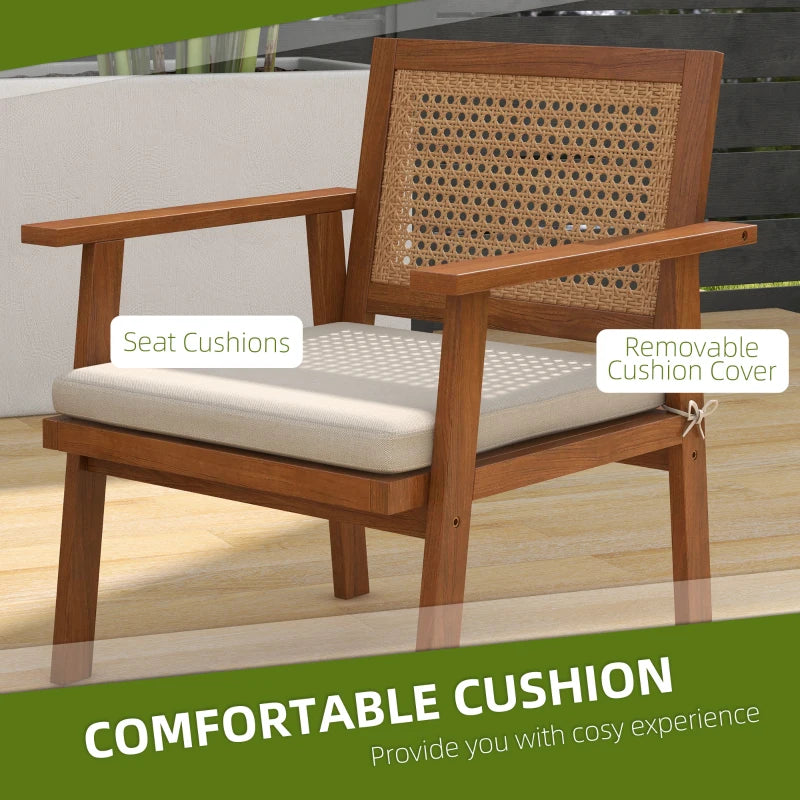 Ensemble de meubles de Patio en osier, 4 pièces, avec coussins de siège, canapé causeuse, coussins de siège pour jardin, arrière-cour