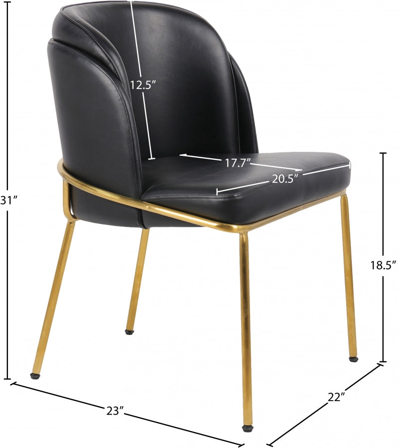Chaise de salle à manger en cuir végétalien Jagger