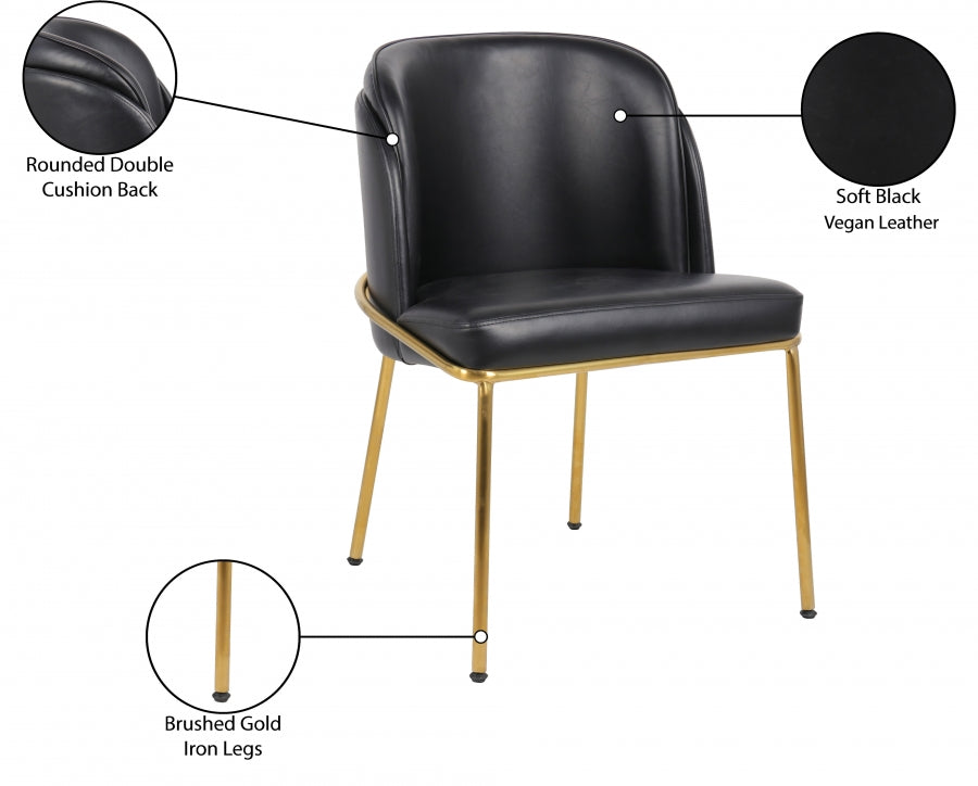 Chaise de salle à manger en cuir végétalien Jagger