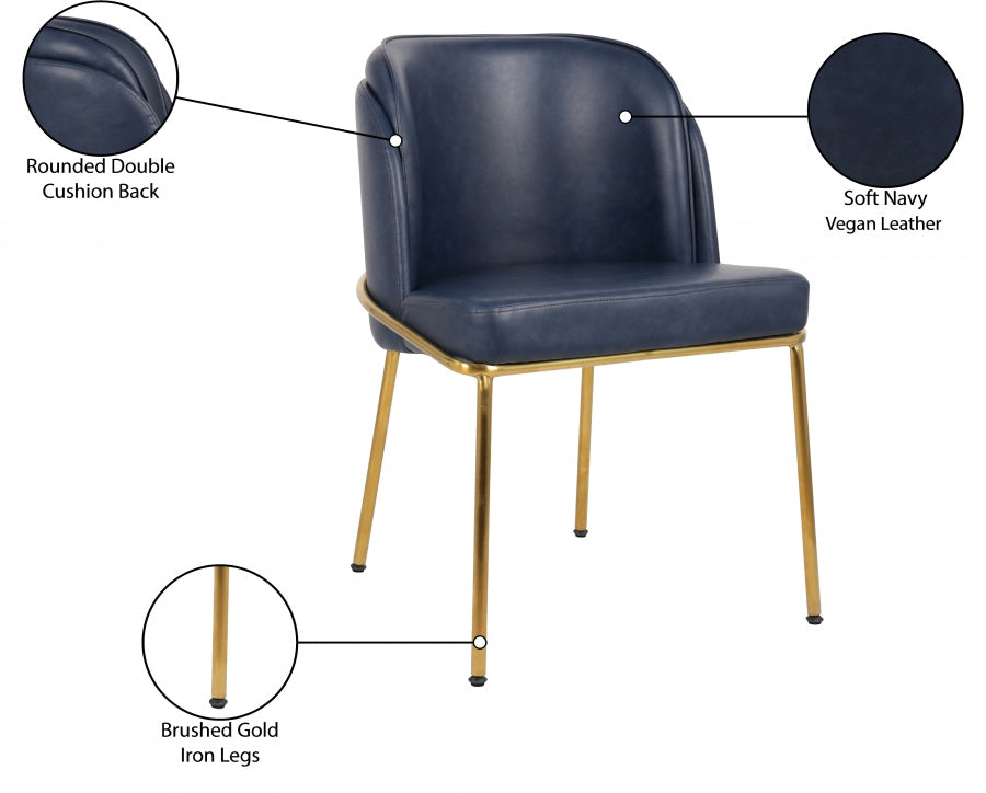 Chaise de salle à manger en cuir végétalien Jagger