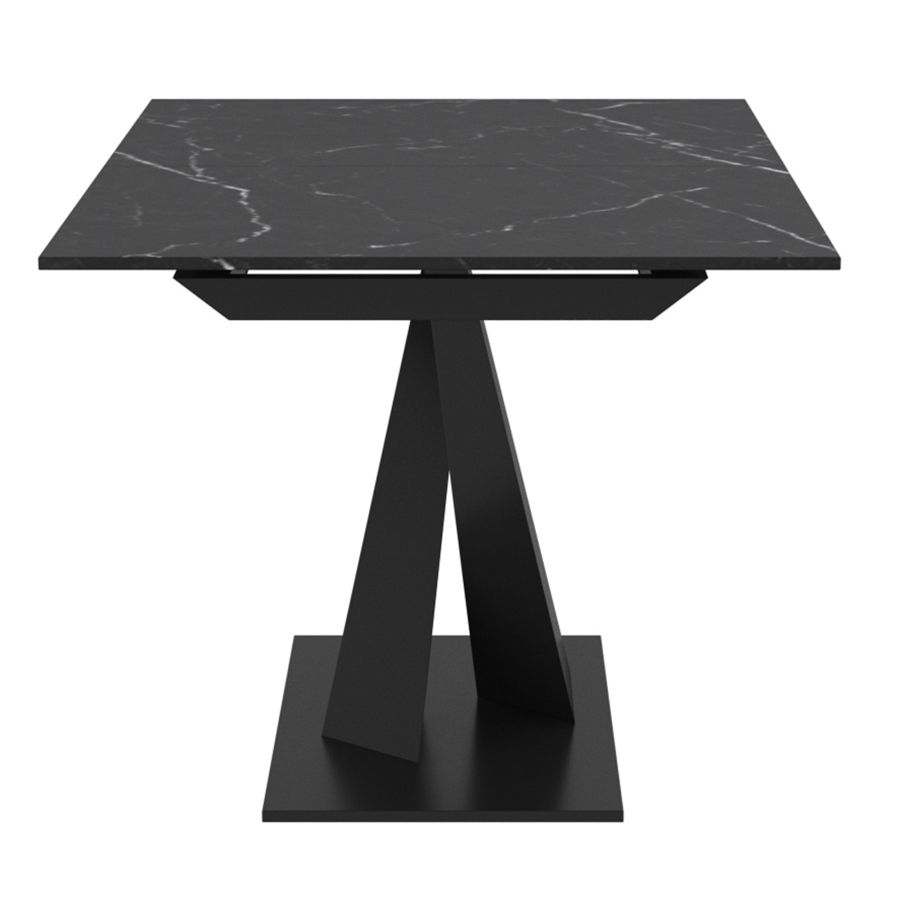 Table de salle à manger Julius avec rallonge en noir
