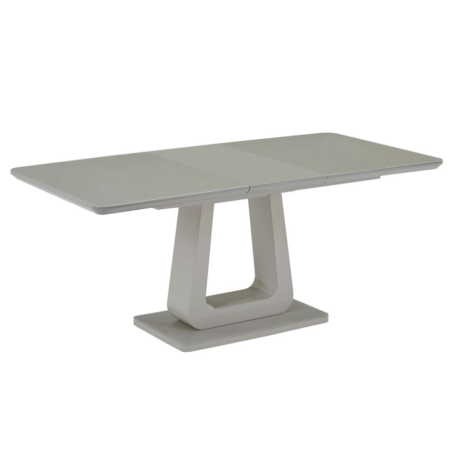 Table de salle à manger Corvus avec extension en gris chaud