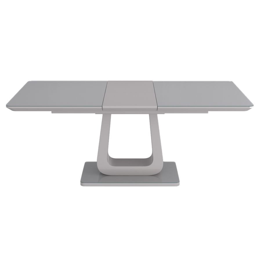 Table de salle à manger Corvus avec extension en gris chaud