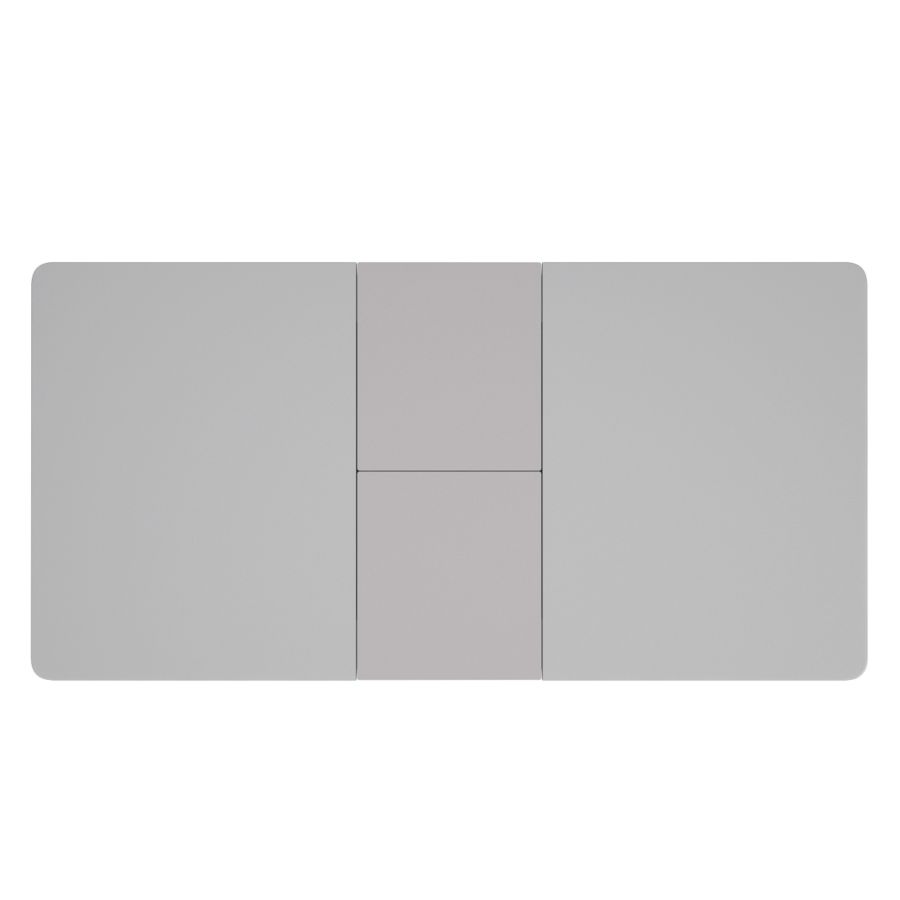 Table de salle à manger Corvus avec extension en gris chaud