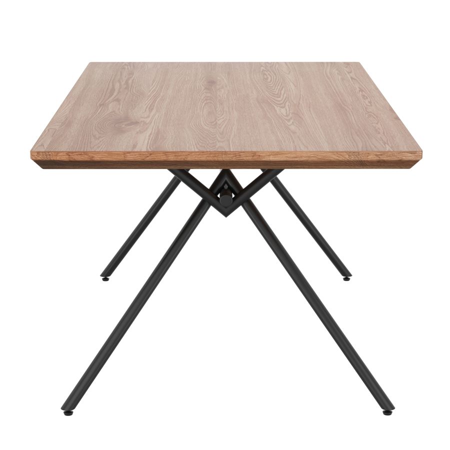 Table de salle à manger rectangulaire Bronx en naturel