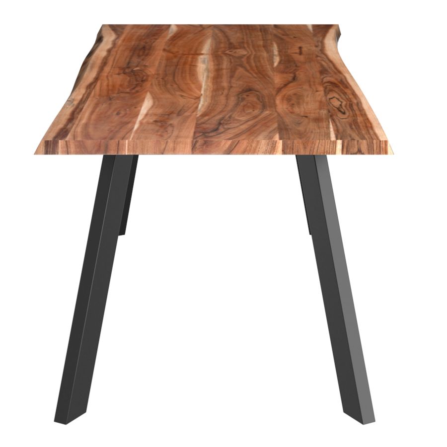 Table de salle à manger rectangulaire Virag en naturel