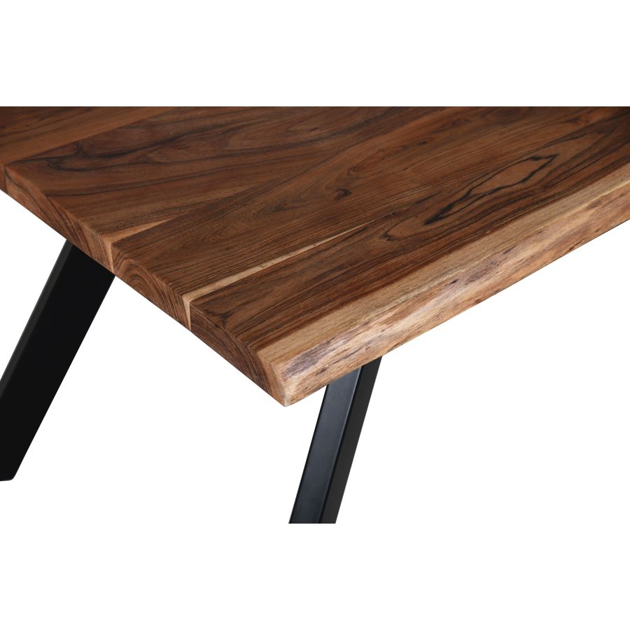 Table de salle à manger rectangulaire Virag en naturel
