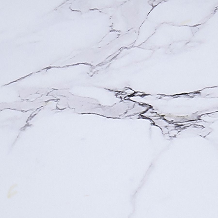 Table de salle à manger ronde Zilo de 48 po en faux marbre blanc et noir