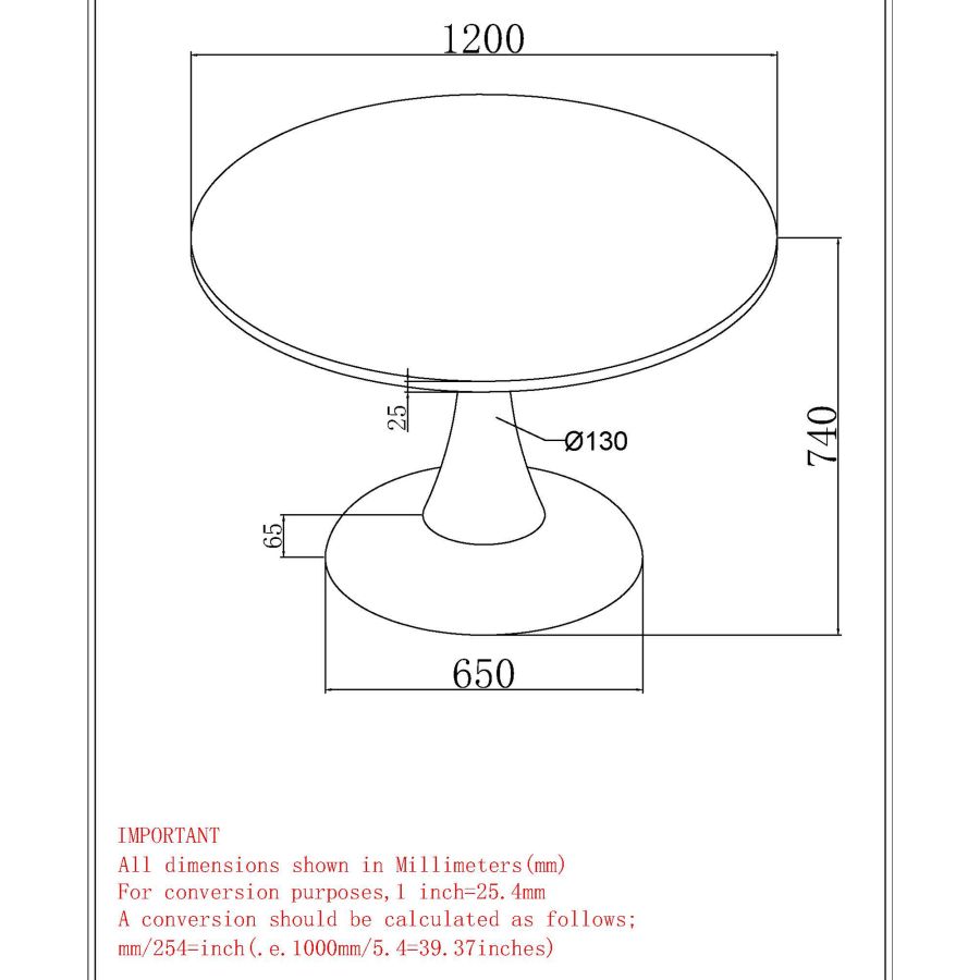 Table de salle à manger ronde Zilo de 48 po en faux marbre blanc et noir