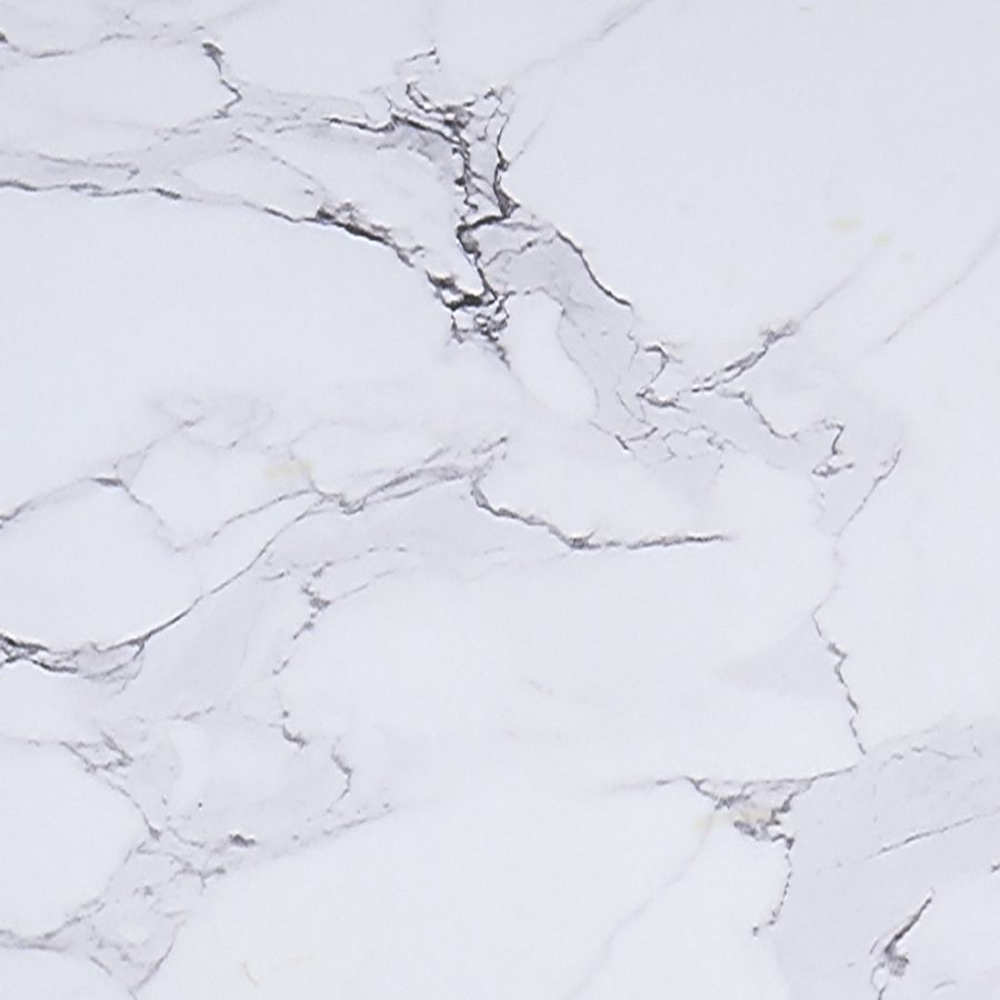Table de salle à manger ronde Zilo de 40 po en faux marbre blanc et noir
