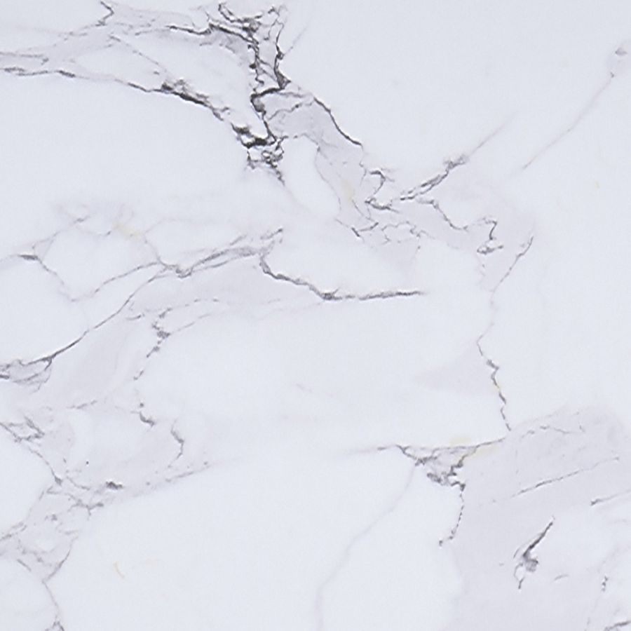 Table de salle à manger ronde Zilo de 40 po en faux marbre blanc et ou vieilli