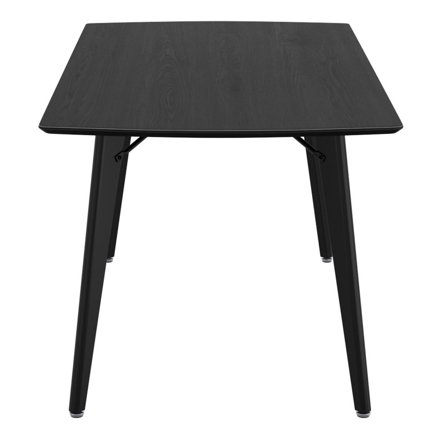 Table de salle à manger rectangulaire Vesta en naturel et noir