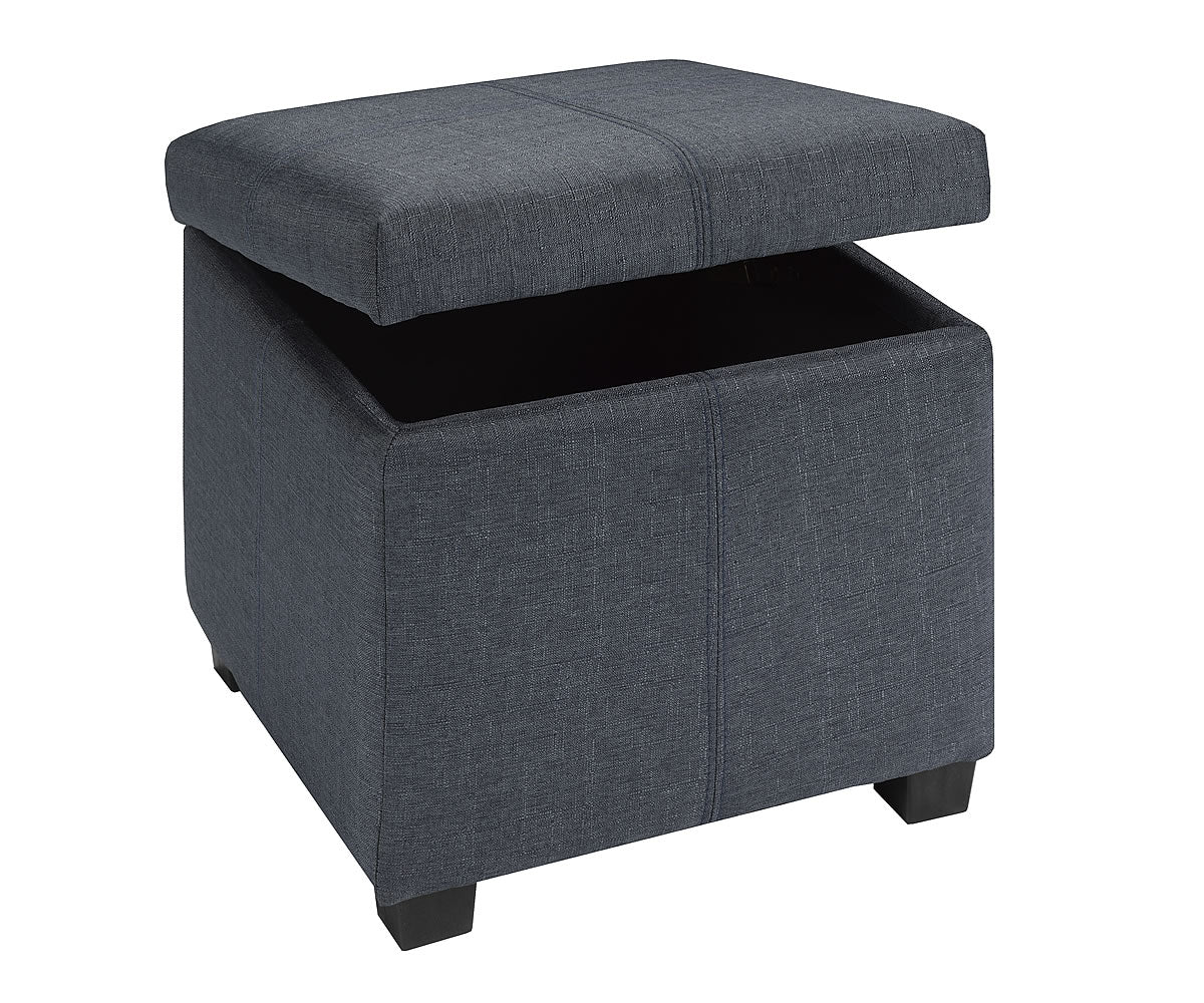 Pouf carré en lin avec rangement ( Meuble Mtl )