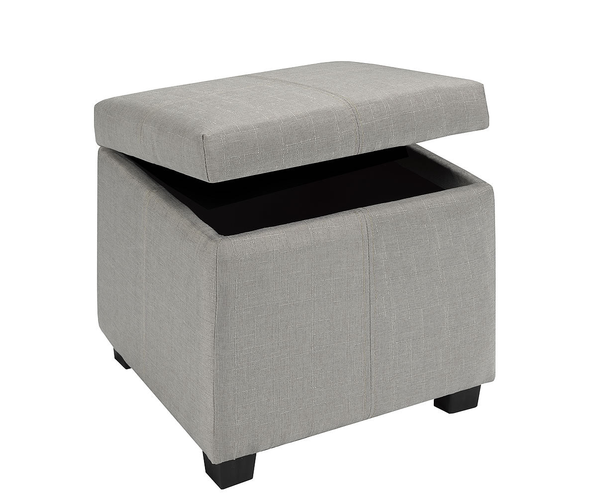 Pouf carré en lin avec rangement ( Meuble Mtl )