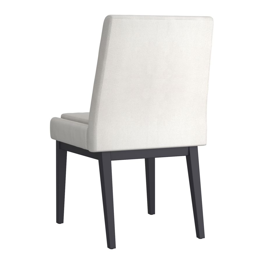 Chaise de salle à manger Cortez, lot de 2, en tissu beige et noir ( Meuble Mtl ) 