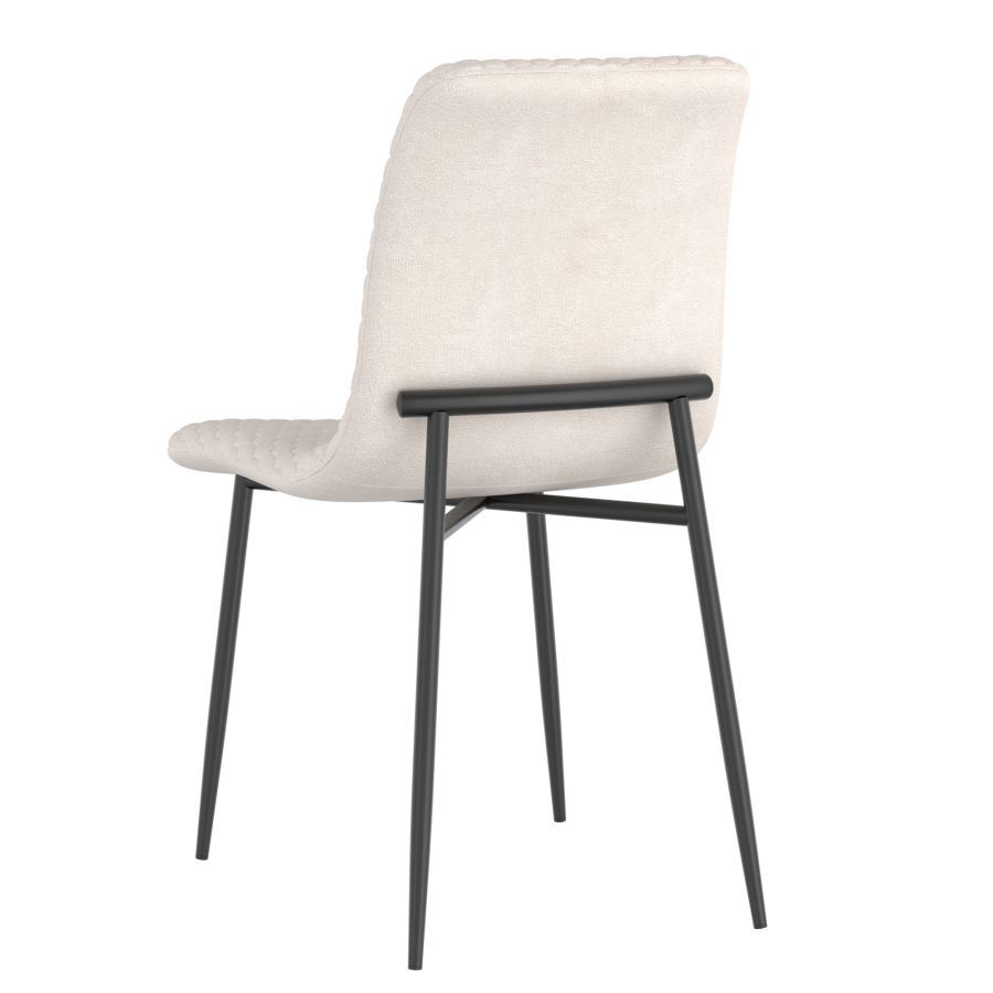 Chaise de salle à manger Brixx, lot de 2, en tissu beige et noir ( Meuble Mtl ) 