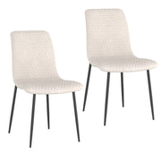 Chaise de salle à manger Brixx, lot de 2, en tissu beige et noir ( Meuble Mtl ) 